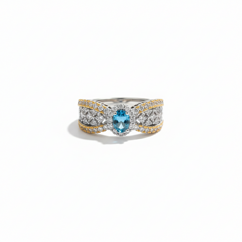 Rhinestone Silver Ring
