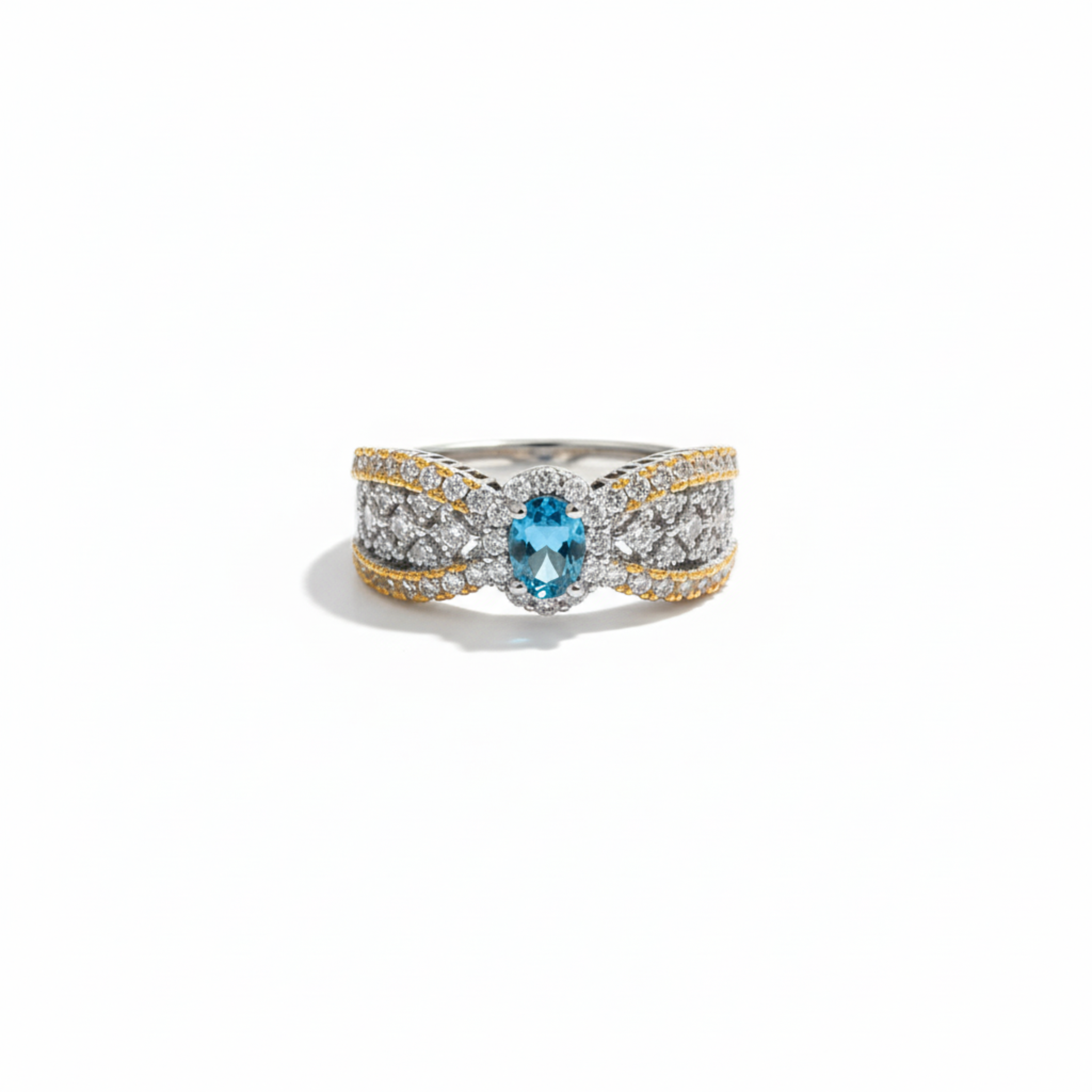 Rhinestone Silver Ring