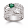 Multi Layers Zircon Ring