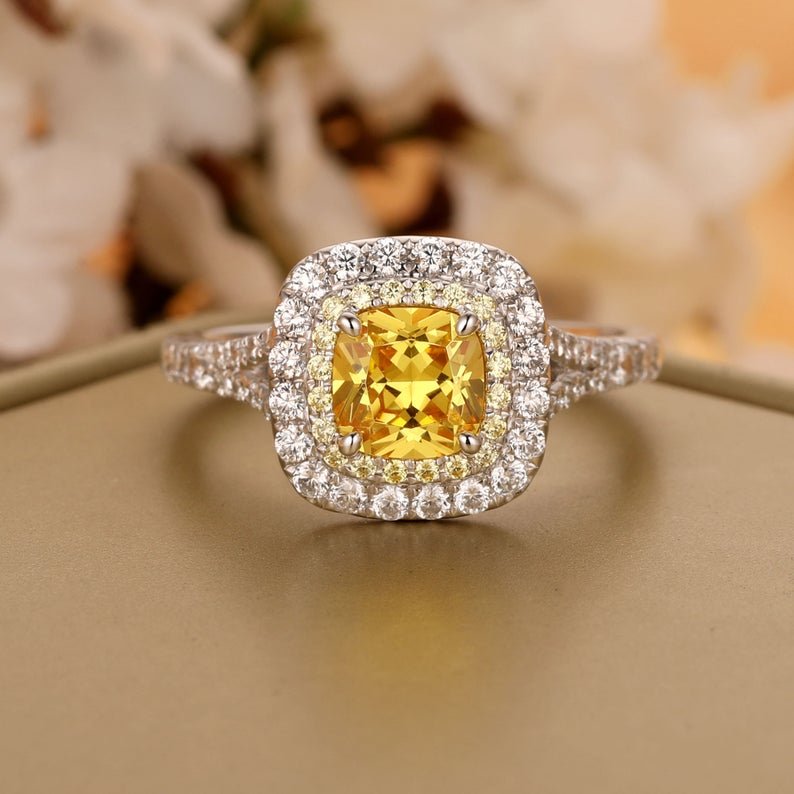 Diamond White Gold Over On 925-Sterling Silver